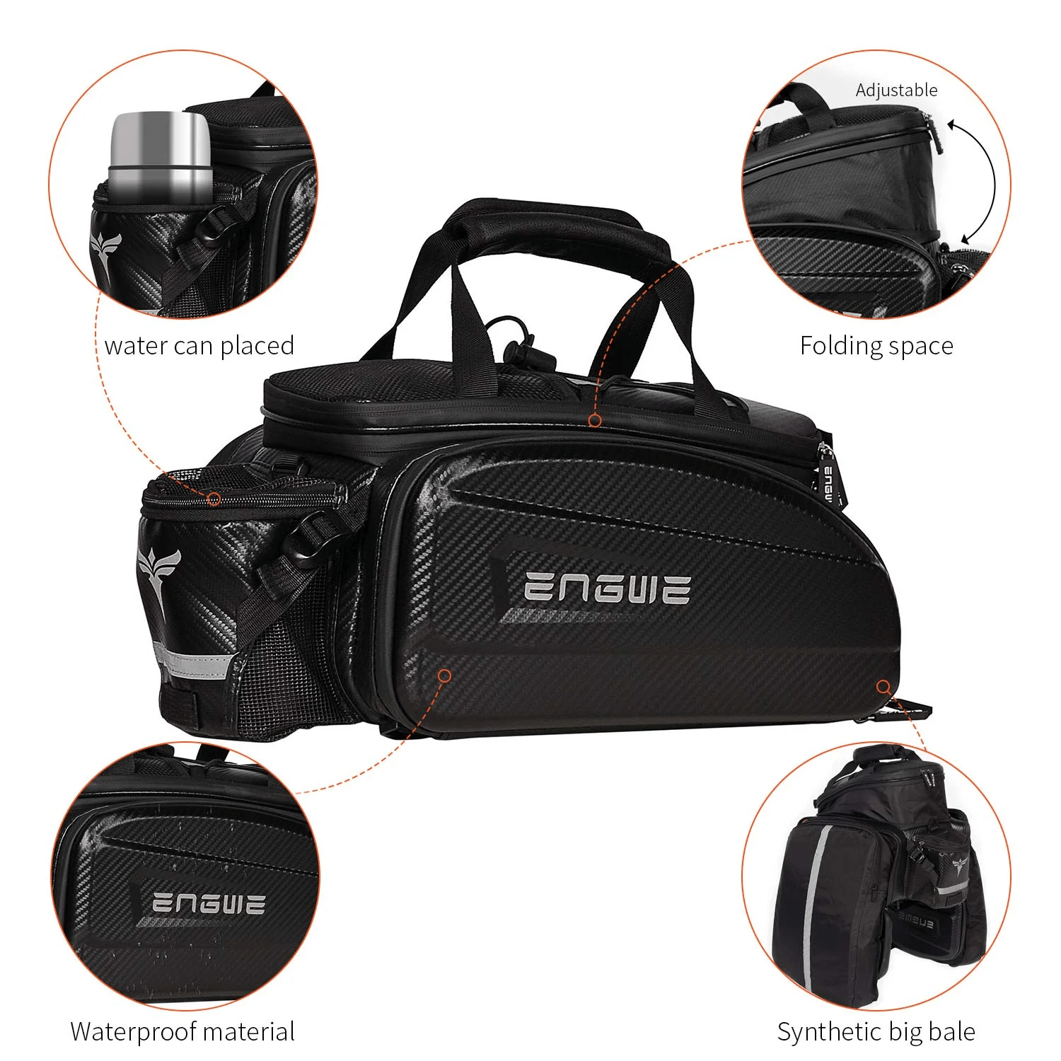 Engwe 35L Waterproof Bike Rack Bag - Egwe Ebikes
