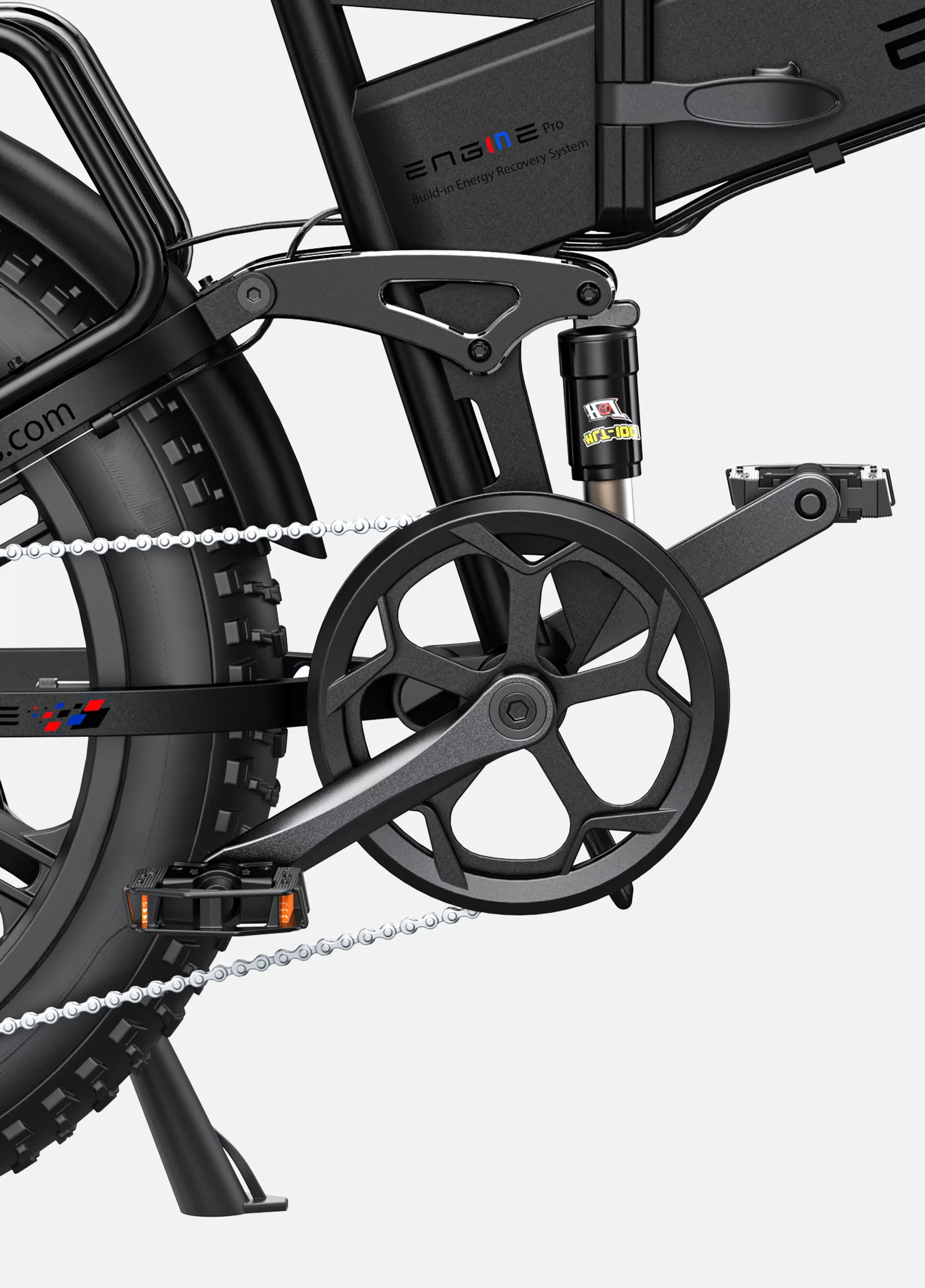ENGINE PRO 1000W(Peak) 62Miles Full Suspension Foldable E-bike - Image 23