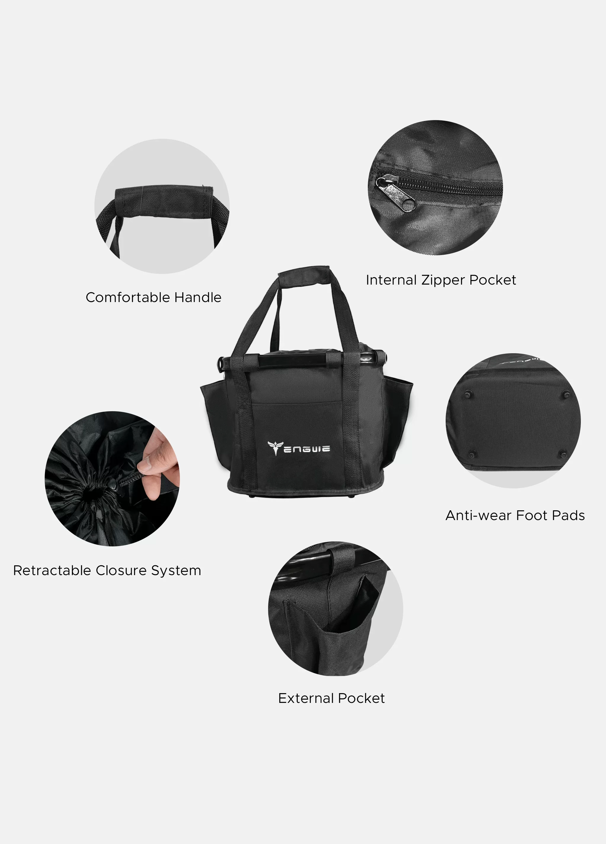 ENGWE 19L Adjustable Handlebar Basket - Image 2