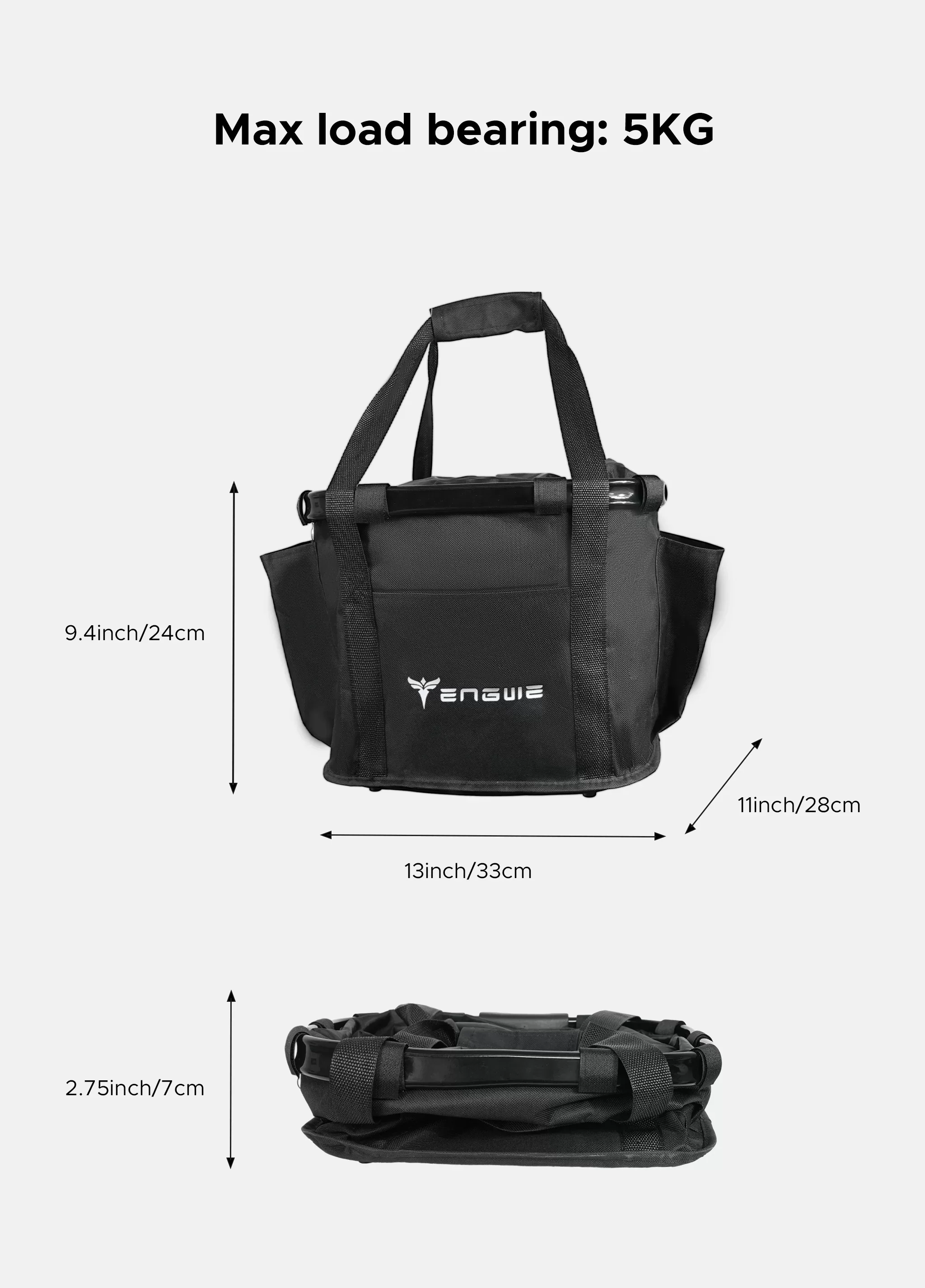 ENGWE 19L Adjustable Handlebar Basket - Image 3