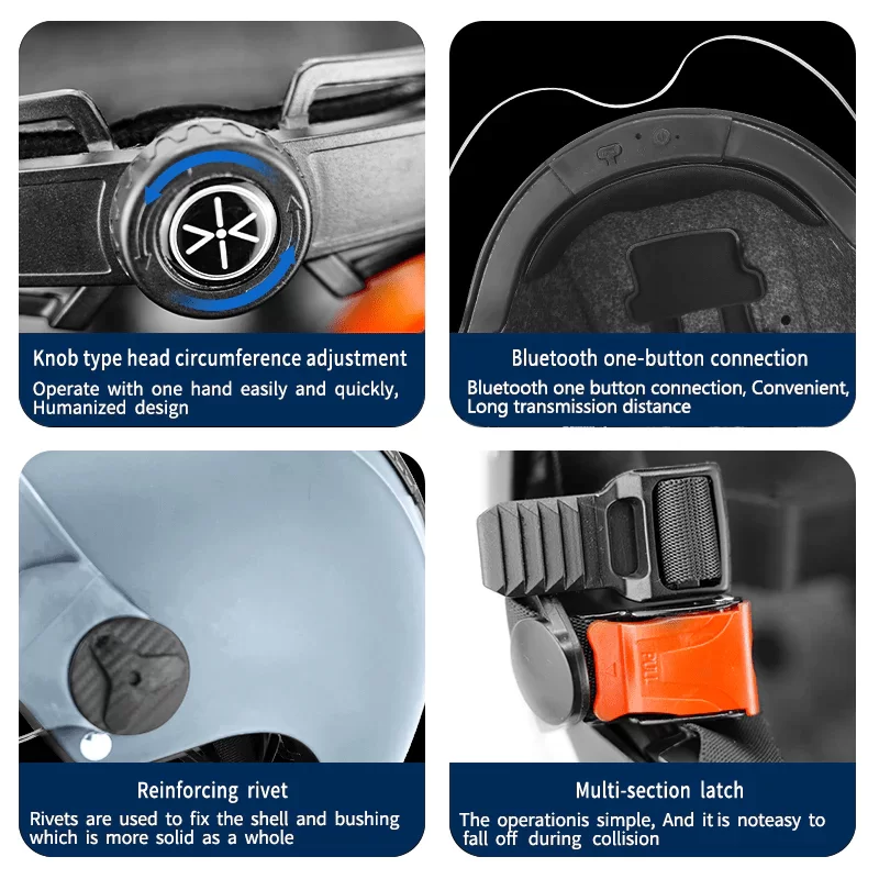 ENGWE Έξυπνο Bluetooth Κράνος Μαύρο - Image 7