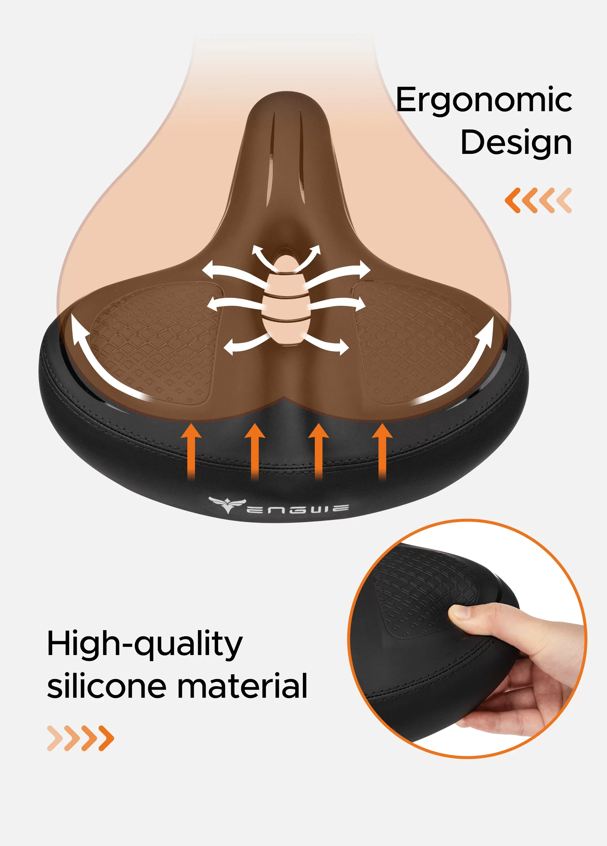 Shock Absorbing Saddle Comfortable Soft  Durable - Image 5